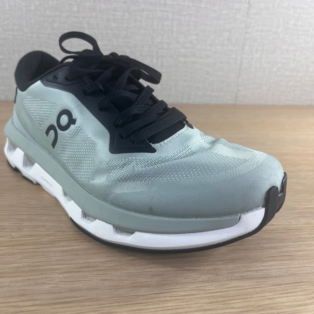 On Cloudrunner Womens Sage Green Black Running Shoes Sneakers US 8.5 EU 40